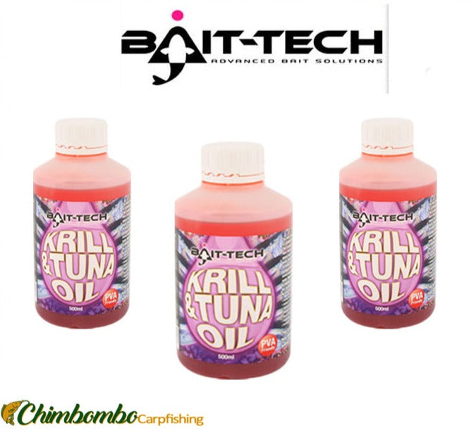 ACEITE KRILL & TUNA OIL 500ML BAIT-TECH - Carpfishingbarato CHIMBOMBO LIQUIDO OIL