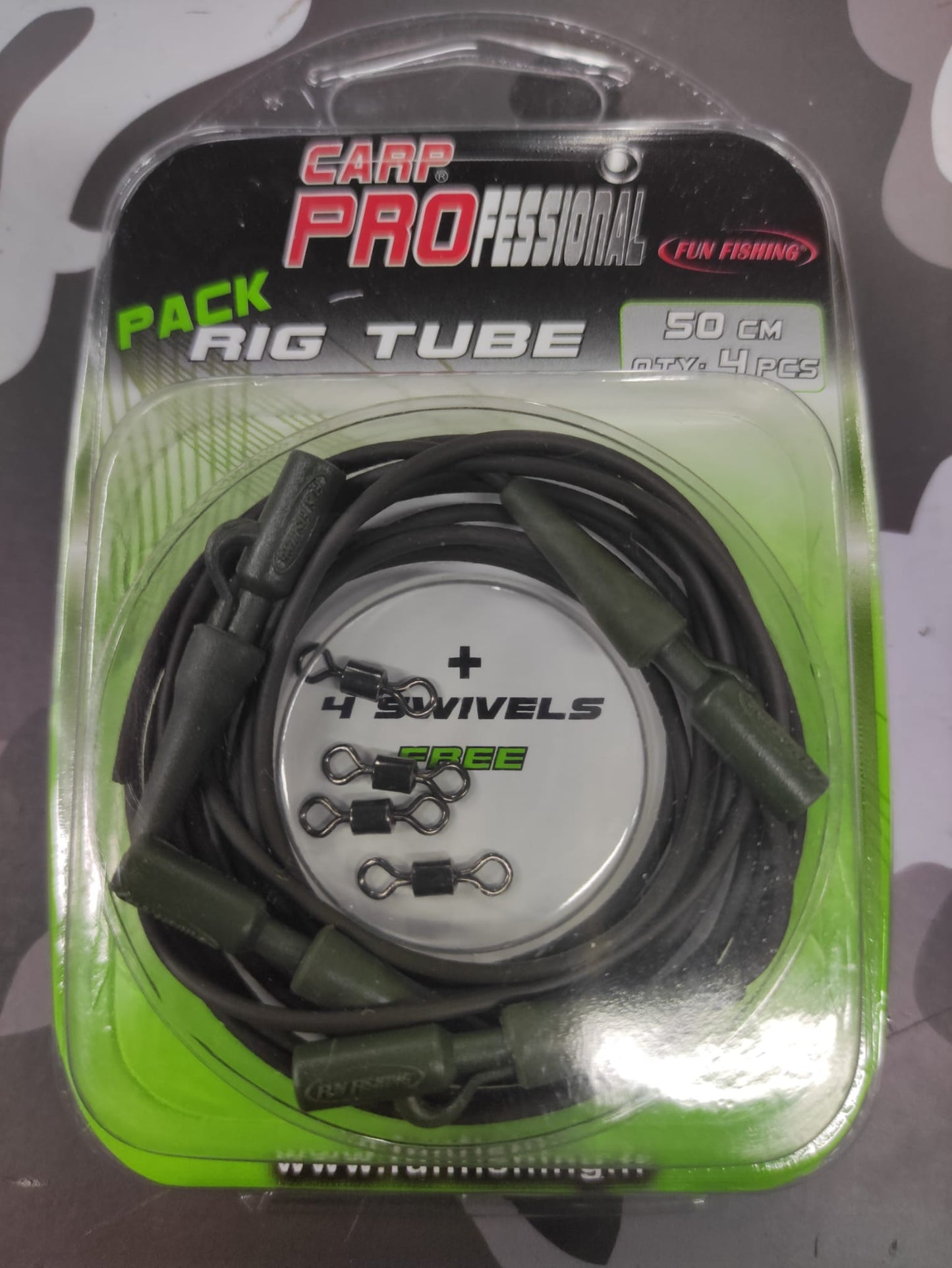 FUN FISHING PACK RIG TUBE PLÁSTICO WEED - Carpfishingbarato CHIMBOMBO TUBO ANTI ENREDOS