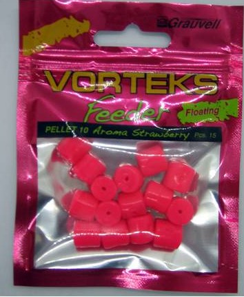 VORTEKS FEEDER PELLET 10MM AROMA STRAWBERRY 15 PIEZAS - Carpfishingbarato CHIMBOMBO