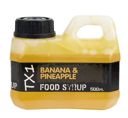 SHIMANO BAIT TX1 FOOD SYRUP BANANA & PINEAPPLE ATTRACTANT 500 ML - Carpfishingbarato CHIMBOMBO LIQUIDO