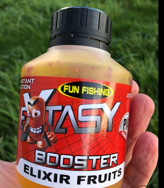 FUN FISHING EXTASY BOOSTER ELIXIR FRUITS 250ML - Carpfishingbarato CHIMBOMBO