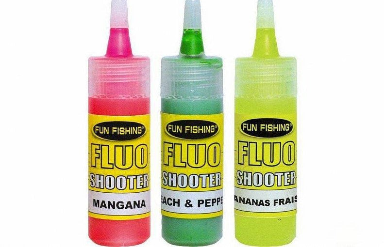 FUN FISHING FLUO SHOOTER MANGO N´BUTYRIC 17 ML - Carpfishingbarato CHIMBOMBO