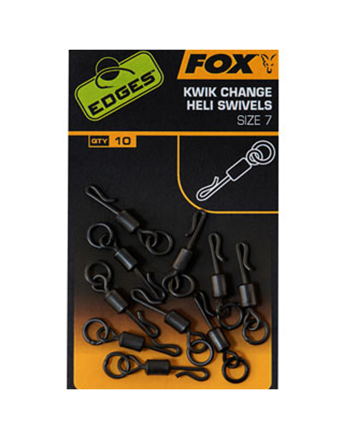FOX KWIK CHANGE HELI SWIVELS SIZE 7 - Carpfishingbarato CHIMBOMBO