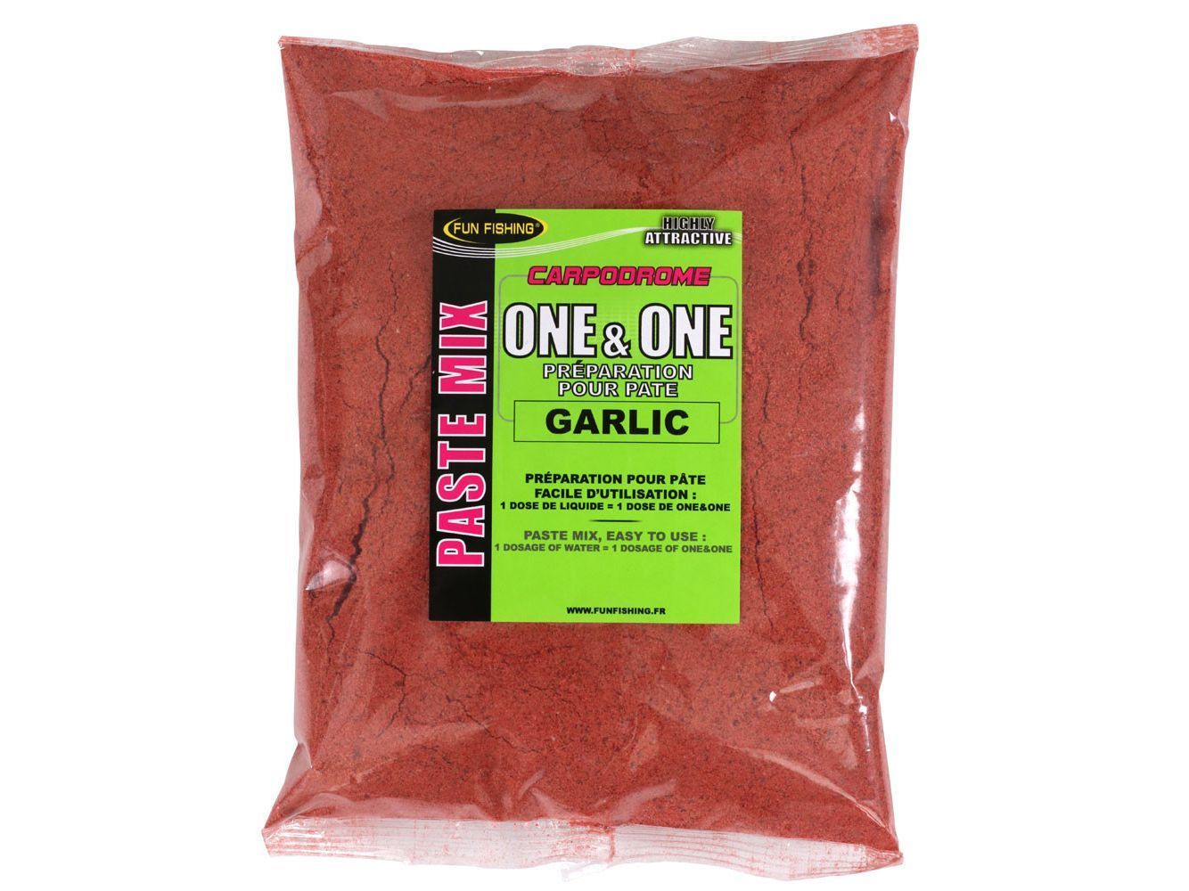 FUN FISHING PASTE ONE & ONE 500 GR GARLIC - Carpfishingbarato CHIMBOMBO