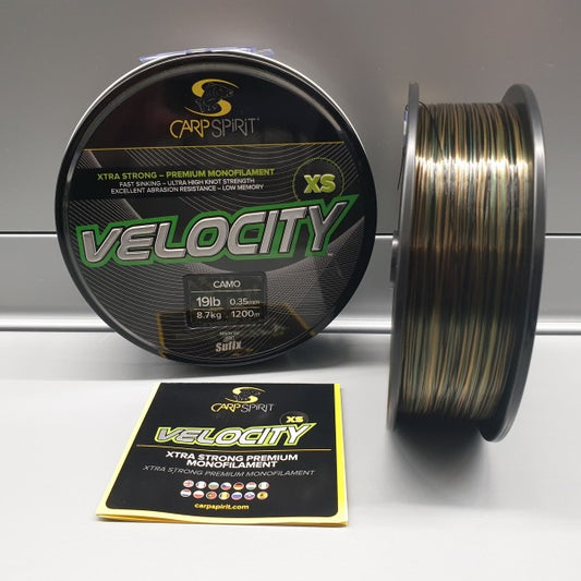 CARP SPIRIT VELOCITY CAMO 0.35MM 19LB-1200M - Carpfishingbarato CHIMBOMBO HILO