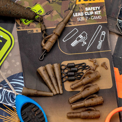 FOX EDGES CAMO SAFETY LEAD CLIP KIT SIZE 7 - Carpfishingbarato CHIMBOMBO KIT DE MONTAJE