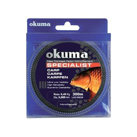 OKUMA SPECIALIST CARP 10.948KG 0.37MM 300M - Carpfishingbarato CHIMBOMBO HILO