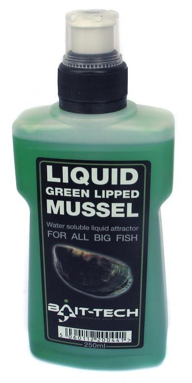 BAIT-TECH LIQUID GREEN LIPPED MUSSEL 250ML - Carpfishingbarato CHIMBOMBO LIQUIDO