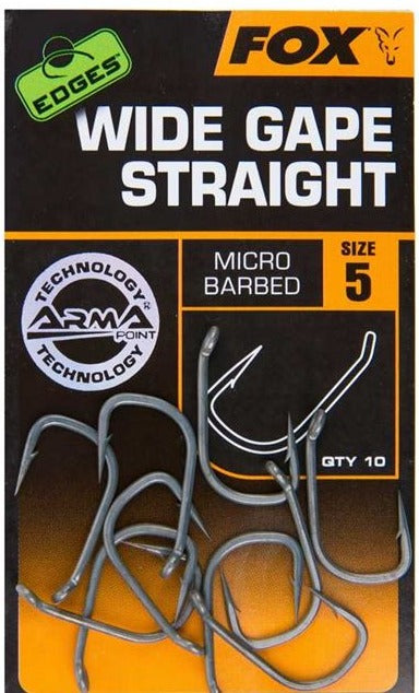 FOX, WIDE GAPE STRAIGHT, Nº5. 10 UND - Carpfishingbarato CHIMBOMBO anzuelo