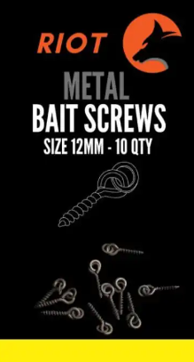 RIOT METAL BAIT SCREWS SIZE 12MM 10UND