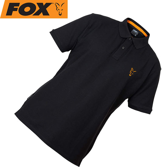 FOX POLO SHIRT BLACK / ORANGE 2XL - Carpfishingbarato CHIMBOMBO POLO