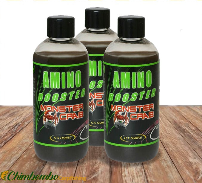 FUN FISHING AMINO BOOSTER MONSTER CRAB 200 ML - Carpfishingbarato CHIMBOMBO LIQUIDO AMINO BOOSTER