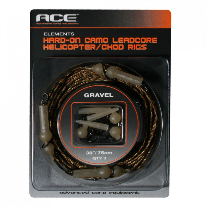 ACE HARD-ON CAMO LEADCORE HELICOPTER/CHOD RIGS GRAVEL - Carpfishingbarato CHIMBOMBO MONTAJE HELICOPTERO