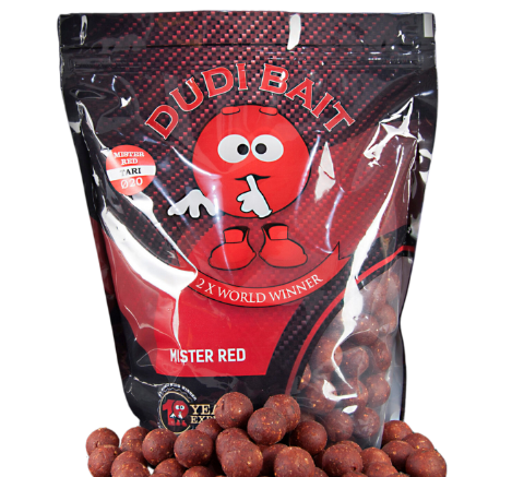 Dudi Baits Mister Red Super Hot Range Boilies 20mm 1kg