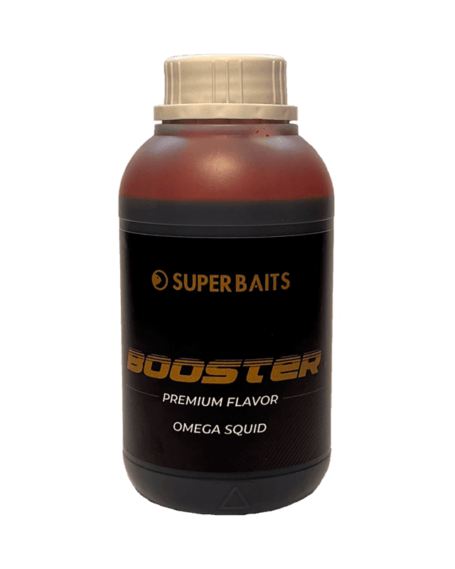 SUPERBAITS PREMIUM BOOSTER OMEGA SQUID 500ML - Carpfishingbarato CHIMBOMBO LIQUIDO BOOSTER