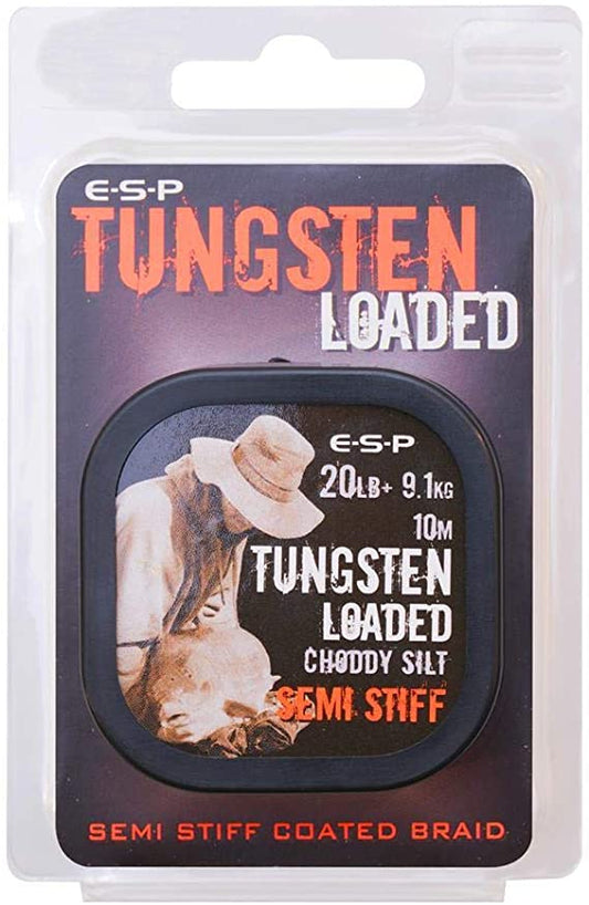 E.S.P. TUNGSTEN LOADED CHODDY SILT SEMI STIFF 20LB+9.1KG - Carpfishingbarato CHIMBOMBO HILO BAJOS