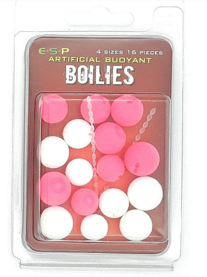 E-S-P BOILIES ARTIFICIAL BUOYANT PINK &amp; WHITE - Carpfishingbarato CHIMBOMBO BOILIES ARTIFICIALES