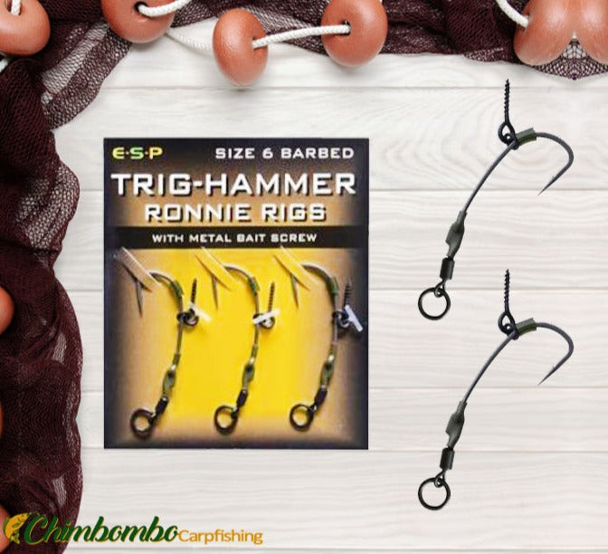 Anzuelos E.S.P Trigh Hammer Ronnie Rigs 6 - Carpfishingbarato CHIMBOMBO ANZUELO MONTADO