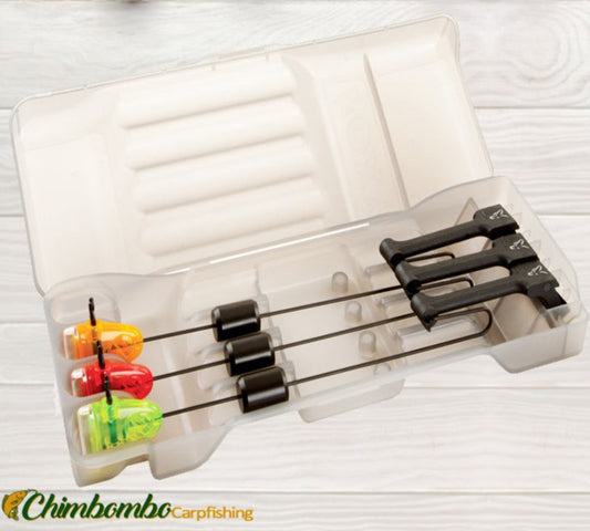 FOX MICRO SWINGER PRESENTATION SET 3 - Carpfishingbarato CHIMBOMBO CAJA DE TENSORES