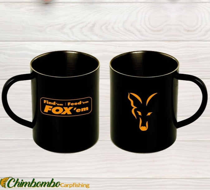 FOX STAINLESS STEEL MUGS 400ML - Carpfishingbarato CHIMBOMBO TAZA