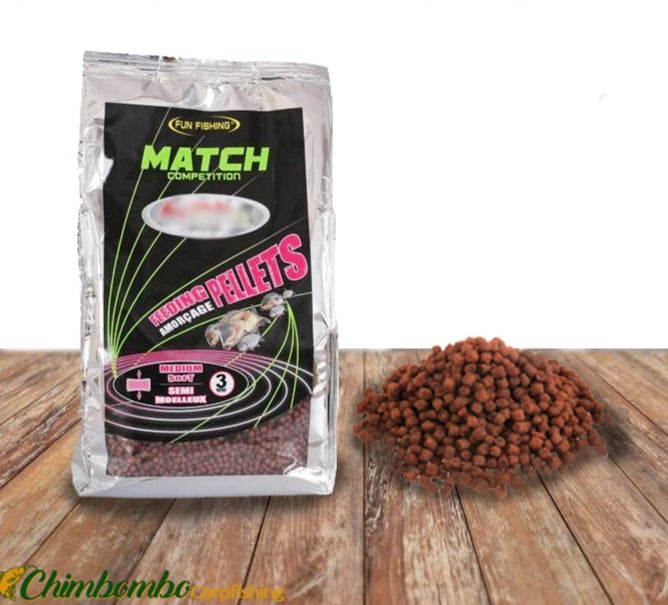 FUN FISHING MATCH COMPETITION PELLETS HALIBUT 3MM 800G - Carpfishingbarato CHIMBOMBO 