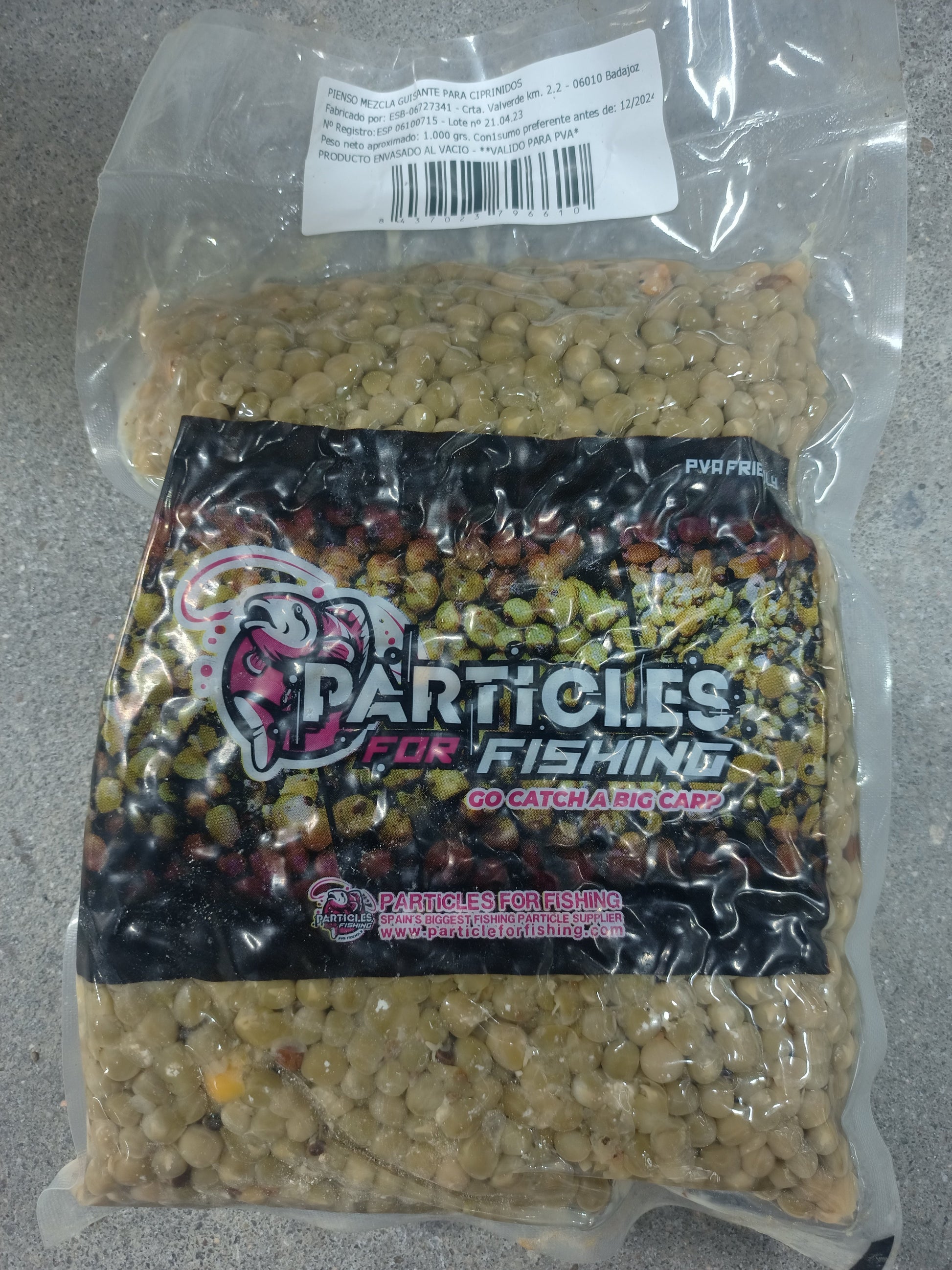 PARTICLES FOR FISHING GUISANTES 1 KG - Carpfishingbarato CHIMBOMBO GUISANTES