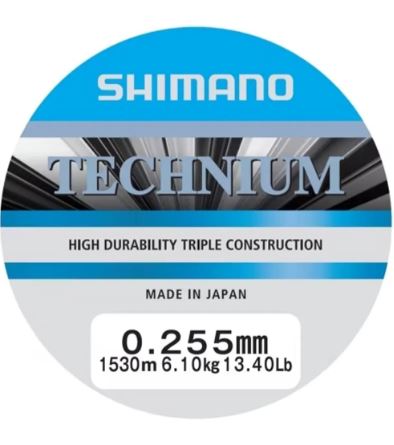 Hilo Shimano Technium 1530m 0.255mm 6.1kg grey