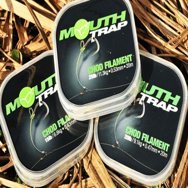 KORDA MOUTH TRAP CHOD FILAMENT 20LB/9.1KG-0.47MM/20M - Carpfishingbarato CHIMBOMBO HILO BAJOS