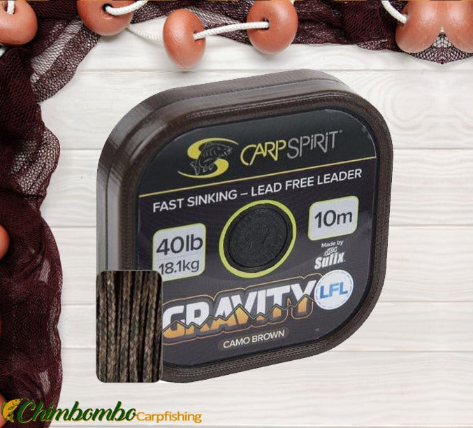 CARPSPIRIT LEADCORE FAS SINKING CAMO BROWN 40LB 18,1KG 10M - Carpfishingbarato CHIMBOMBO LEADCORE