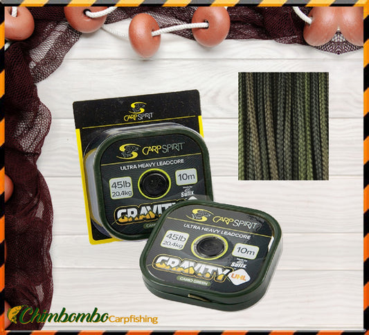 LEADCORE GRAVITY CAMO GREEN 10M 45LB 20.4KG - Carpfishingbarato CHIMBOMBO 