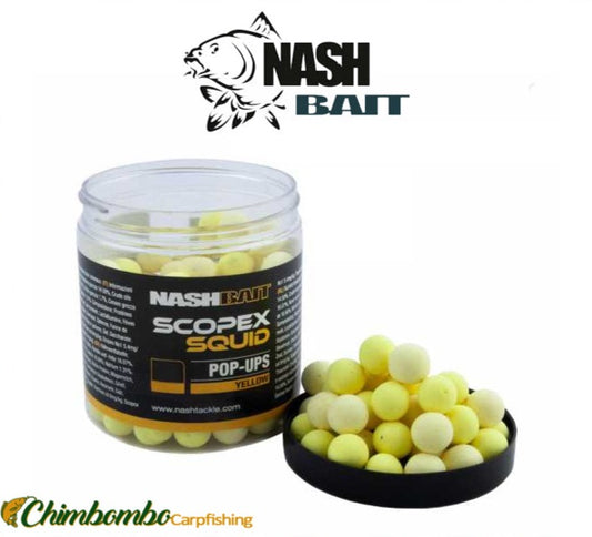 NASH SCOPEX SQUID POP UPS YELLOW 15MM 75G - Carpfishingbarato CHIMBOMBO 