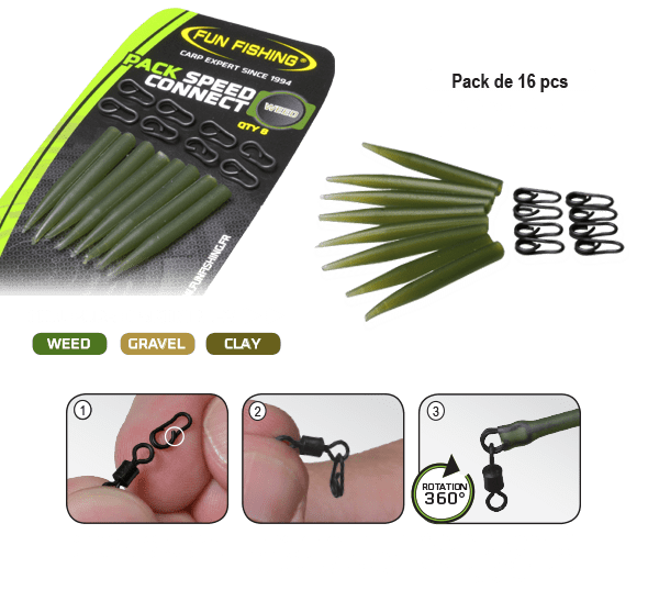 FUN FISHING PACK SPEED CONNECT CLAY - Carpfishingbarato CHIMBOMBO PACK CONNECT