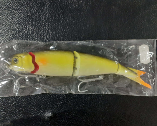 Señuelo Articulado Amarillo 19 CM - Carpfishingbarato CHIMBOMBO SEÑUELO ARTICULADO