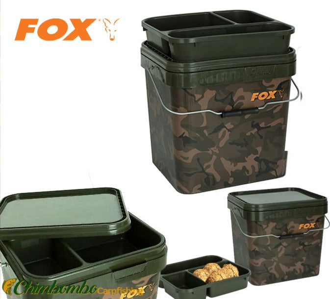 SQUARE BUCKET INSERT 17LT FOX - Carpfishingbarato CHIMBOMBO ORGANIZADOR