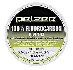 PELZER 100% FLUOROCARBONO LOW VIZZ 24LB/11KG-0.42MM/20M - Carpfishingbarato CHIMBOMBO 