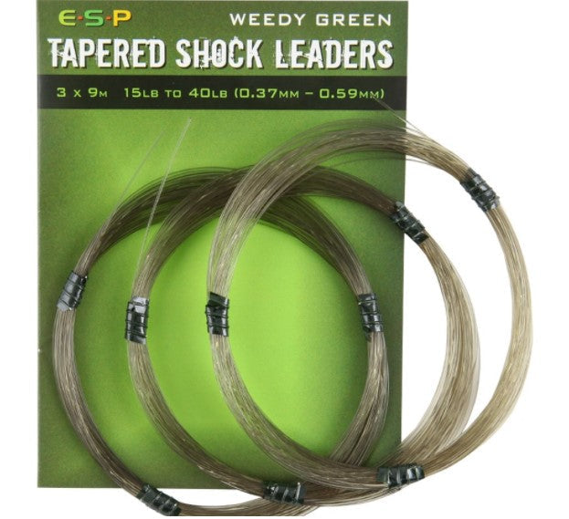 Puente Conico E.S.P Tapered Shock Leaders 3 X 9 M Weedy Green - Carpfishingbarato CHIMBOMBO PUENTE CONICO