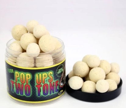 POISSON FENAG FLURO POP UPS TWO TONE GARLIC 14-20 MM - Carpfishingbarato CHIMBOMBO POP UPS