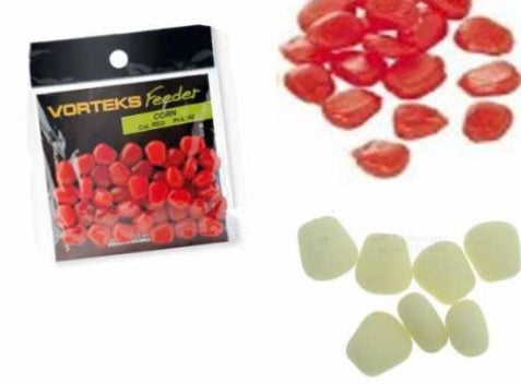 VORTEKS FEEDER CORN COLOR ROJO 40 PIEZAS - Carpfishingbarato CHIMBOMBO MAIZ ARTIFICIAL