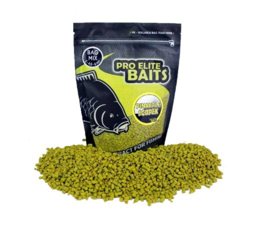 POISSON BAG MIX PINEAPPLESCOPEX 3-4,5-6MM 800G - Carpfishingbarato CHIMBOMBO PELLETS