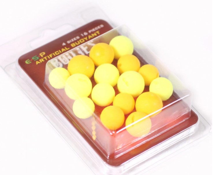 E-S-P BOILIES ARTIFICIAL BUOYANT YELLOW &amp; FLUORO YELLOW - Carpfishingbarato CHIMBOMBO BOILIES ARTIFICIALES