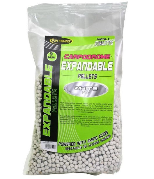 FUN FISHING EXPANDER PELLETS WHITE 6MM - Carpfishingbarato CHIMBOMBO PELLETS