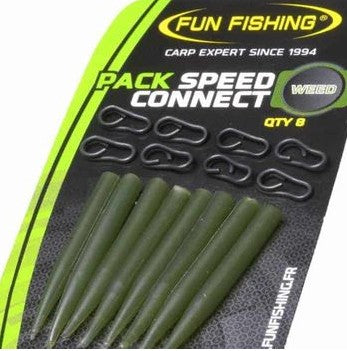 FUN FISHING  SPEED CONNECT &amp; MINI-SLEEVES 16 PCS - Carpfishingbarato CHIMBOMBO PACK CONNECT