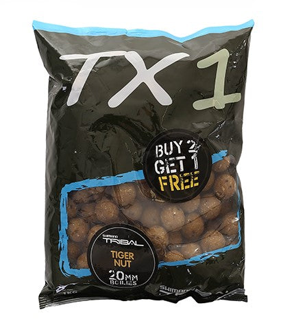 SHIMANO BAIT TX1 BOILIE TIGER NUT 20MM – 1KG PACK 3×2 - Carpfishingbarato CHIMBOMBO 