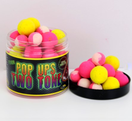 POISSON FENAG POP UPS TWO TONE BANANA &amp; STRAWBERRY 14/20MM - Carpfishingbarato CHIMBOMBO 