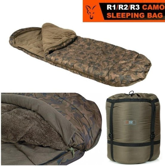 FOX R2 SERIES CAMO SLEEPING BAG - Carpfishingbarato CHIMBOMBO SACO DE DORMIR