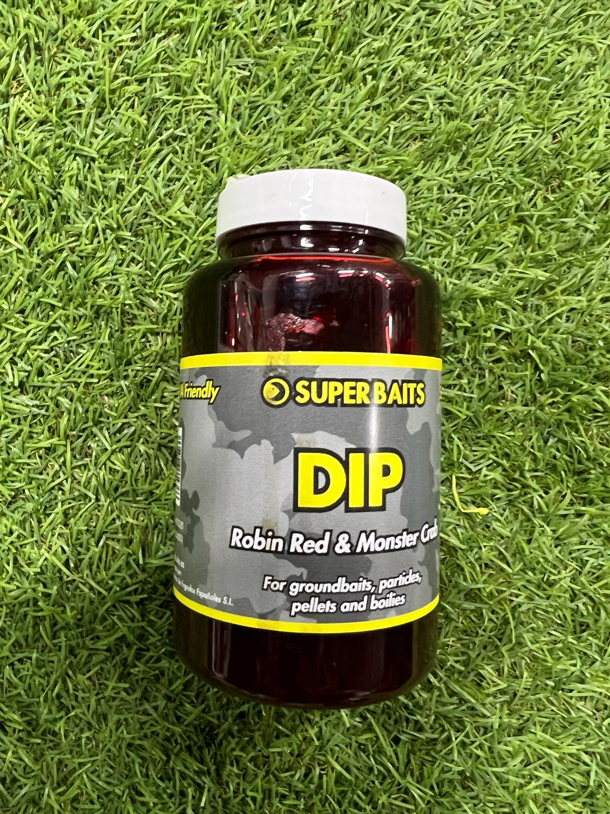 Líquido Dip Superbaits  Robin Red & Monster Crab 250ml