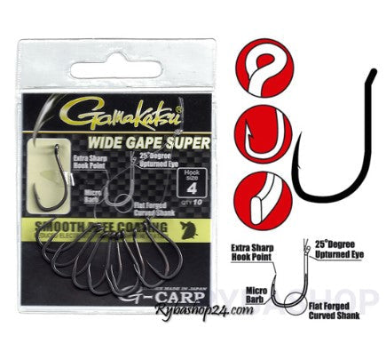 GAMAKATSU WIDE GAPE SUPER Nº4 - Carpfishingbarato CHIMBOMBO anzuelo