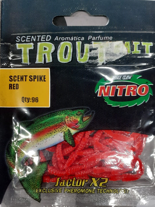 TROUT BAIT NITRO SCENT SPIKE RED - Carpfishingbarato CHIMBOMBO LOMBRIZ