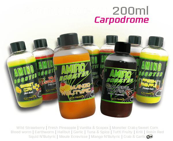 FUN FISHING AMINO BOOSTER MONSTER CRAB 200 ML - Carpfishingbarato CHIMBOMBO LIQUIDO AMINO BOOSTER