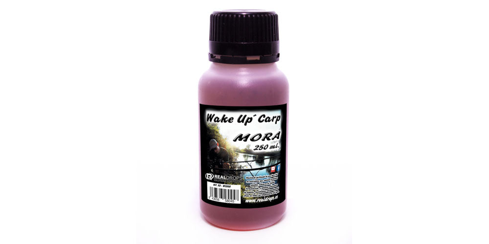 REAL-DROP , WAKE UP´CARP , MORA 250 ML - Carpfishingbarato CHIMBOMBO LIQUIDO